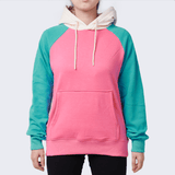 Pink Turquoise Cream Hoodie