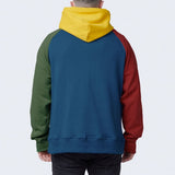 Primaire kleurblok menselijke hoodie