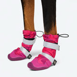 Hondenregenlaarsjes, Waterdichte hondenschoenen - Fuchsia Camo