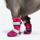 Flex Shell Waterproof Dog Boots - Fuchsia Camo