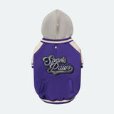 Dog Varsity Jacket - Purple