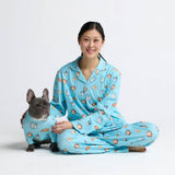 Human Pyjama Top - Breakfast - Blauw