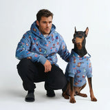 De VS hoodie voor mensen – Blauw