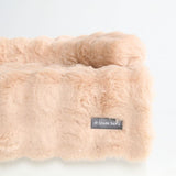 Calming Fluffy Couch Cover Dog Bed - Beige