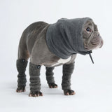 Rekbare fleece hondenbeenwarmers - Grijs