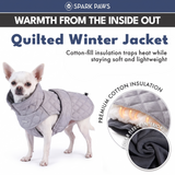 Grey Quilted Winter Jacket||size:S,M,L,XL,2XL,3XL,4XL