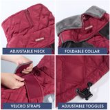 Red Quilted Winter Jacket||size:S,M,L,XL,2XL,3XL,4XL
