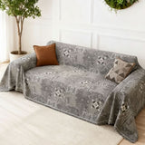 Rustic Boho Grey Couch Cover