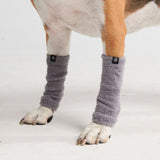 Rekbare fleece hondenbeenwarmers - Grijs