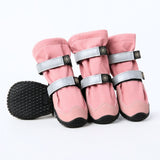 Hondenregenlaarsjes, Waterdichte hondenschoenen - Roze