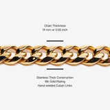 Cuban Link gouden hondenriem