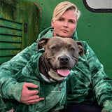 Fluwelen hondenhoodie - Smaragdgroen