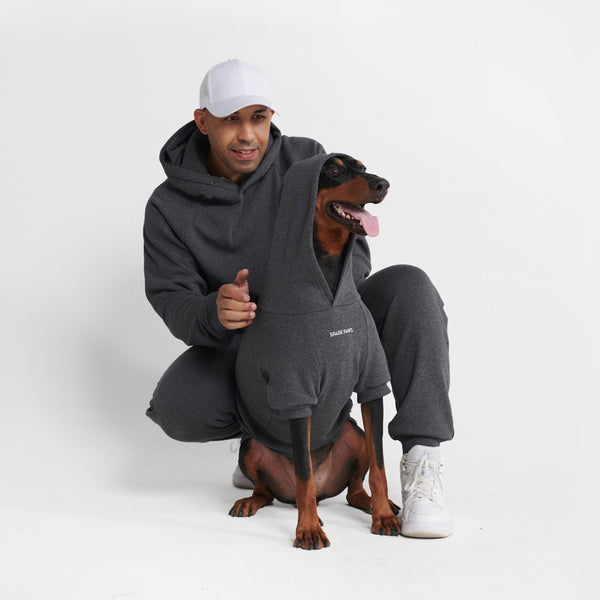 Essentiële menselijke hoodie - Donker grijs