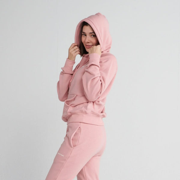 Essentiële menselijke hoodie - Stoffig roze