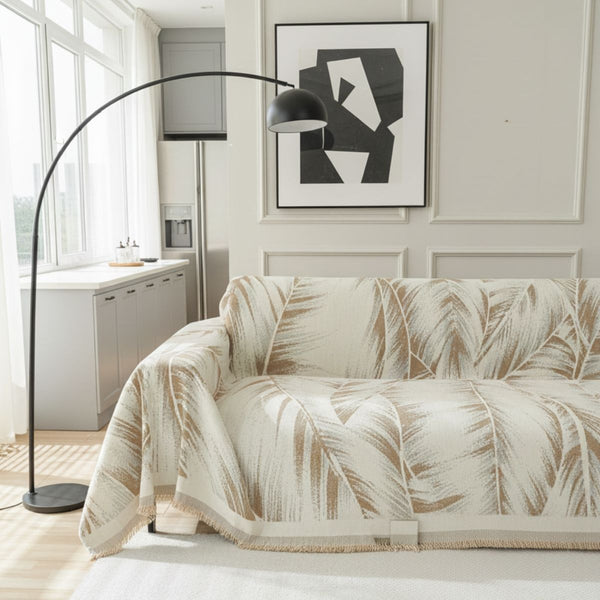 Bankhoes – Bladeren Beige