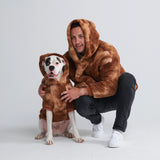 Fluffdreams deken hond hoodie - Mokka