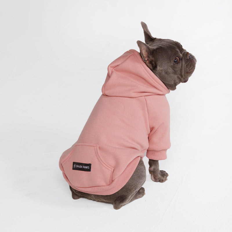 Essentiële hondenhoodie - Stoffig roze