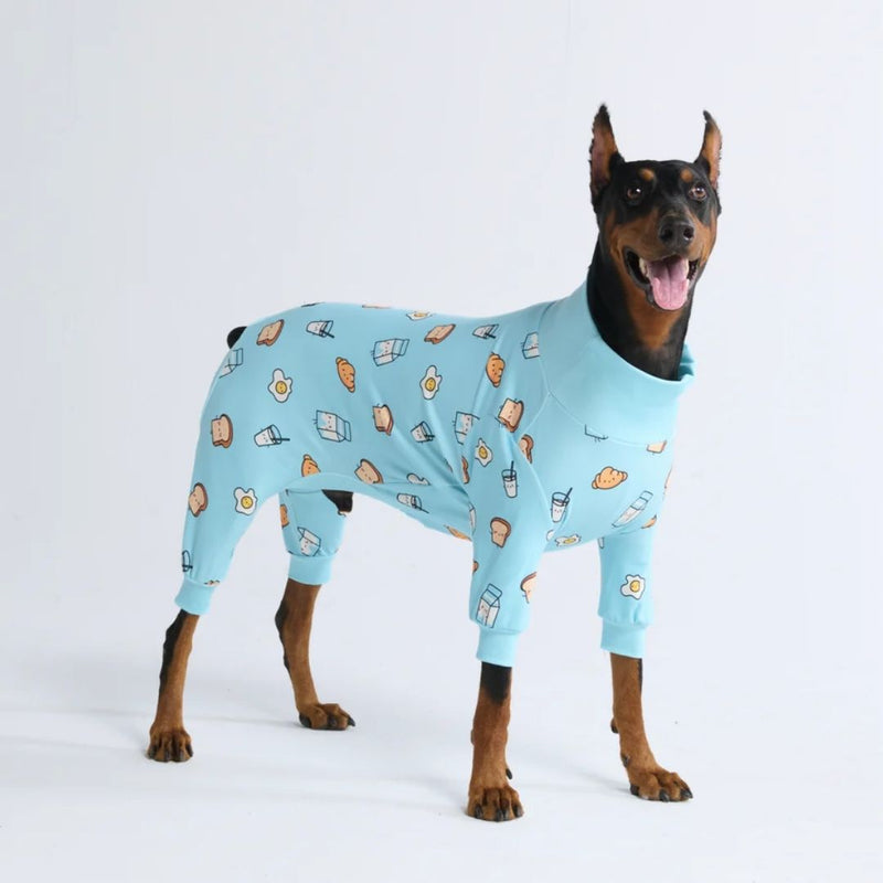 Human Pyjama Top - Breakfast - Blauw