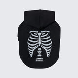 Halloween Dog Hoodie - Reflective Skeleton