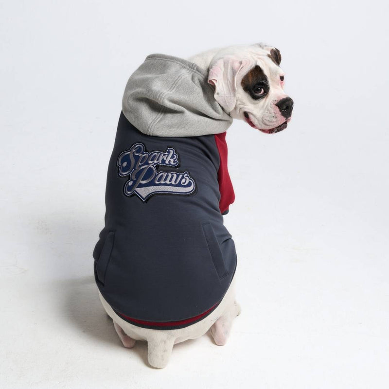 Dog Varsity Jacket - Grijs Rood