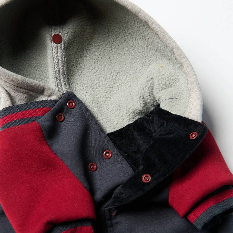 Dog Varsity Jacket - Grijs Rood