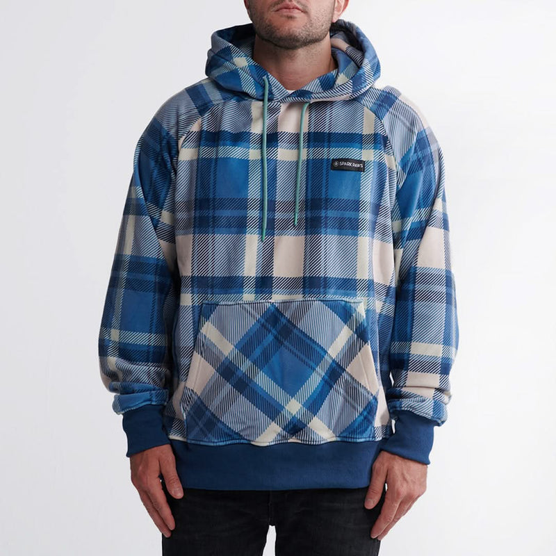 Blue Plaid Human Hoodie