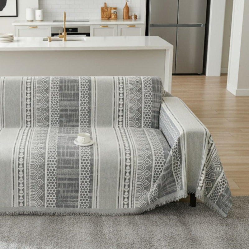 Pet Couch Cover - Modern Mosaic Grey
