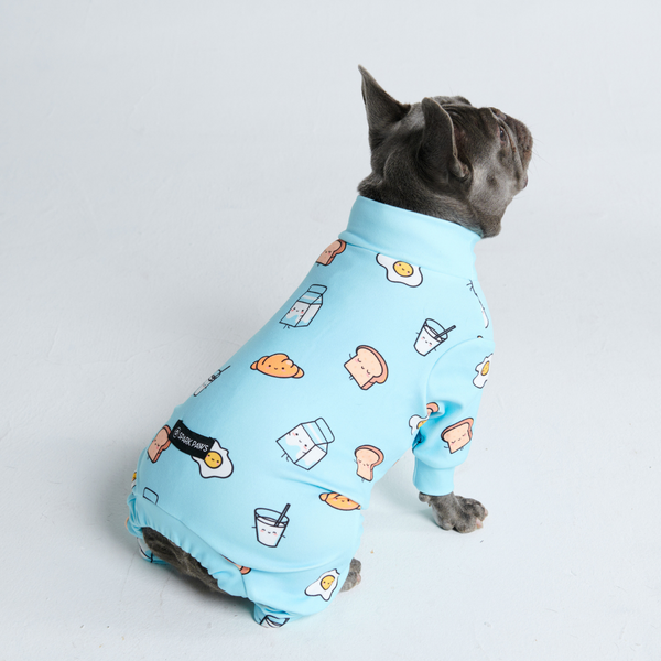 Hondenpyjama - Ontbijtblauw