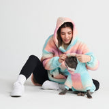 Fluffdreams oversized menselijke hoodie - Pastelkleurig glazuur