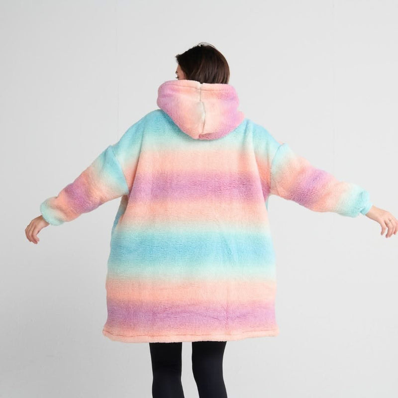 Fluffdreams oversized menselijke hoodie - Pastelkleurig glazuur