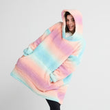 Fluffdreams oversized menselijke hoodie - Pastelkleurig glazuur