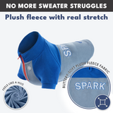 Royal Blue Plush Fleece Dog Sweater||size:S,M,L,XL,2XL,3XL,4XL