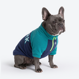 Teal Navy Plush Fleece Dog Sweater||size:L