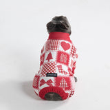 Kerst hondenpyjama - Feestelijk Patchwork