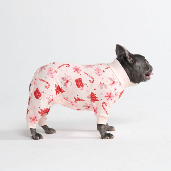 Kerst hondenpyjama - Suikerstok