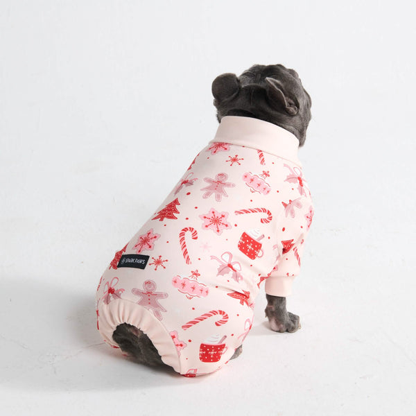 Kerst hondenpyjama - Suikerstok