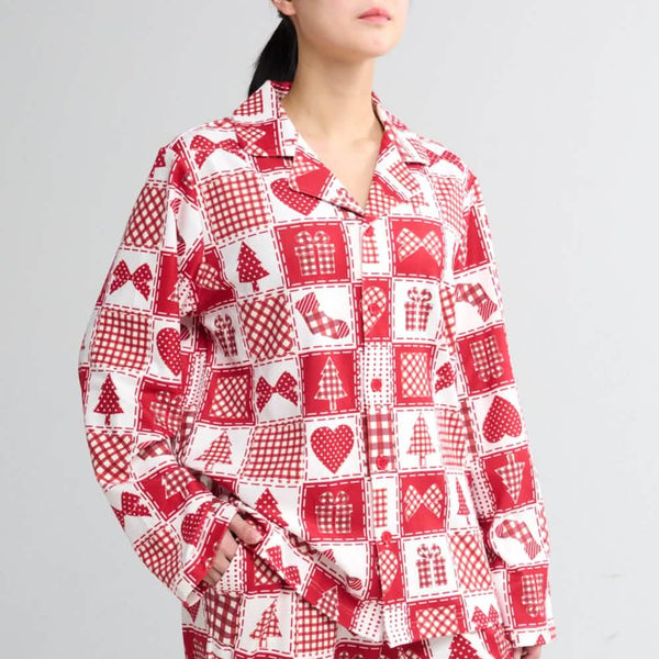 Menselijk pyjamashirt - Feestelijk Patchwork