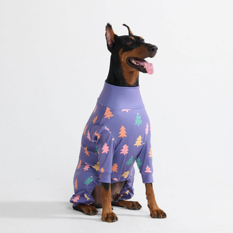 Kerst hondenpyjama - Suikerstokbomen