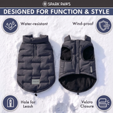 Black Thermosonic Winter Jacket||size:S,M,L,XL,2XL,3XL,4XL