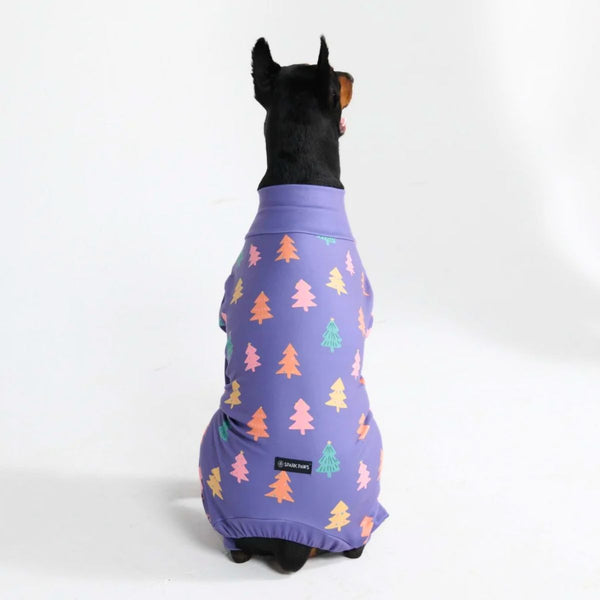 Kerst hondenpyjama - Suikerstokbomen