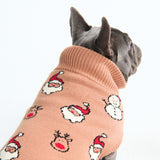 Gebreide kersttrui voor honden – Kerstman & Rudolf