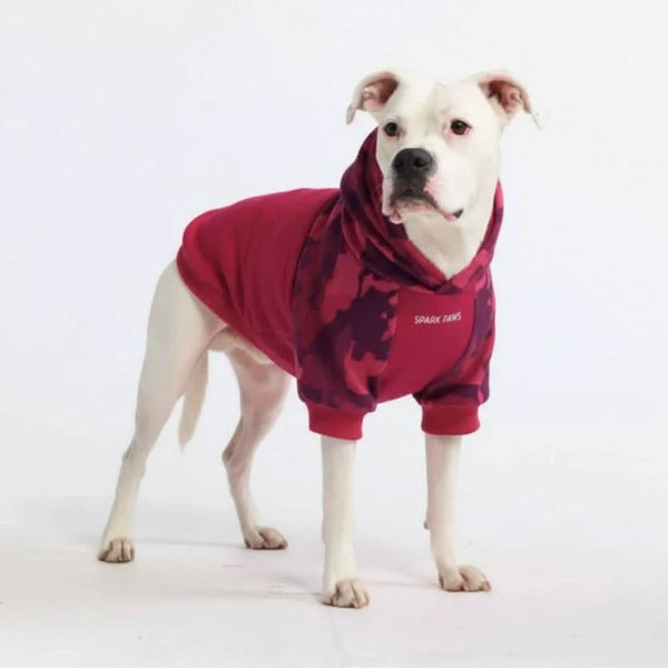 Fushia Camo Hondenhoodie