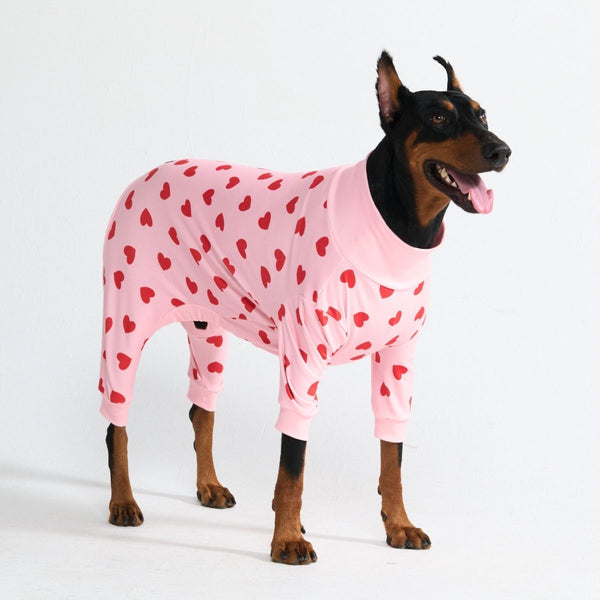 Hondenpyjama - Roze Harten