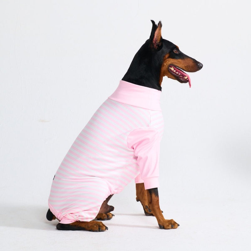 Hondenpyjama - Roze Strepen