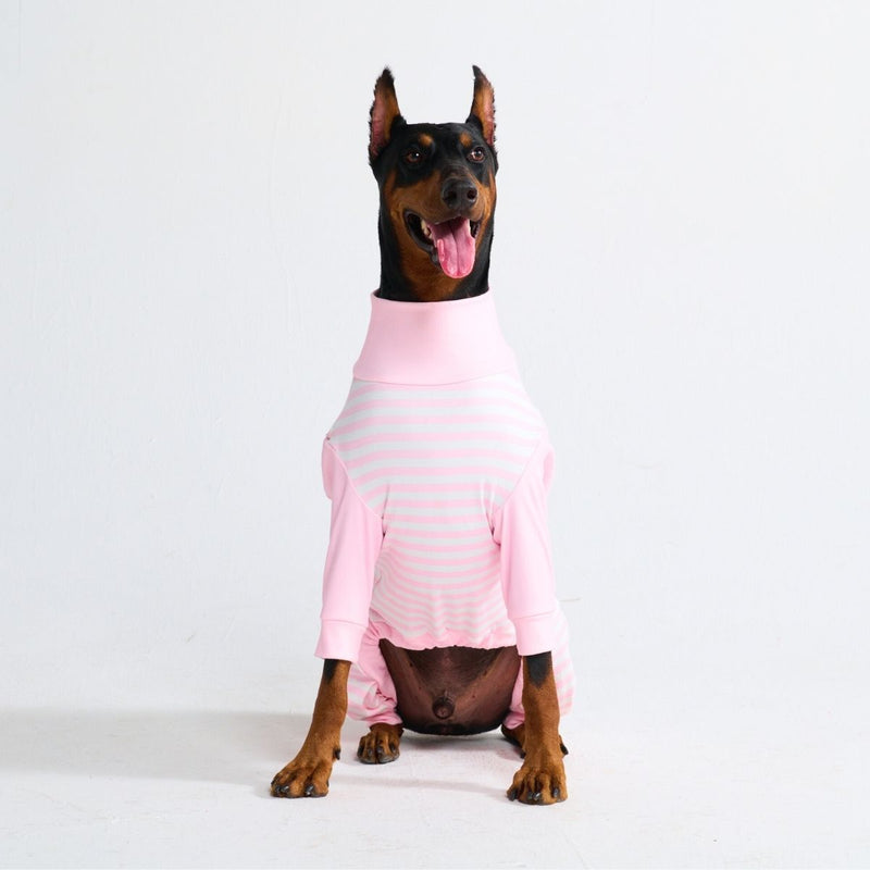 Hondenpyjama - Roze Strepen