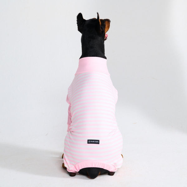 Hondenpyjama - Roze Strepen