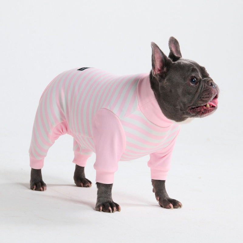 Hondenpyjama - Roze Strepen