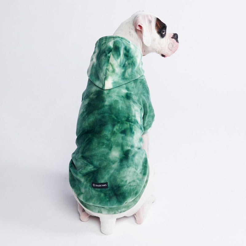 Fluwelen hondenhoodie - Smaragdgroen