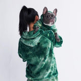 Fluwelen hondenhoodie - Smaragdgroen