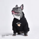 Gebroken teddybeer hond hoodie - Zwart